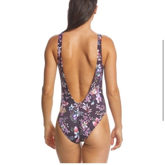 HOBIE floral one piece Swimsuit size large - Picture 4 of 9